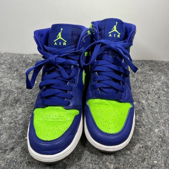 Nike Air Jordan 1 Retro High PS Kids Concord Electric Green Blue 705300-407 4.5Y - Picture 11 of 16